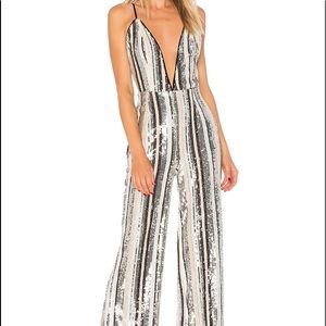 Revolve Serena Jumpsuit in Stripe NBD XS